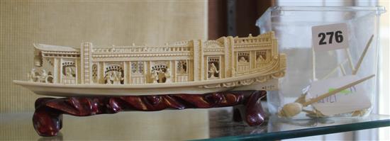 Chinese ivory boat